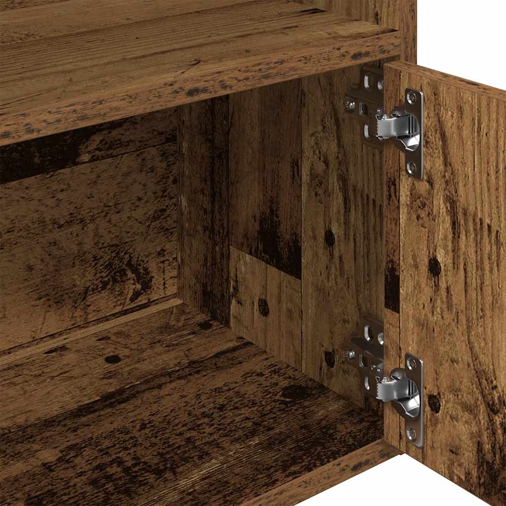 Boekenkast 31x24x127 cm bewerkt hout oud houtkleurig is nu te koop bij PeponiXL, paradijselijk wonen!