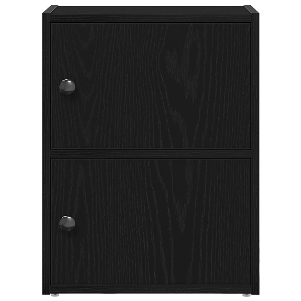 Boekenkast 40x24x52 cm bewerkt hout zwart eikenkleurig is nu te koop bij PeponiXL, paradijselijk wonen!