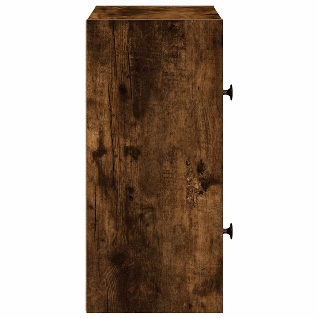 Boekenkast 40x24x52 cm bewerkt hout gerookt eikenkleurig is nu te koop bij PeponiXL, paradijselijk wonen!