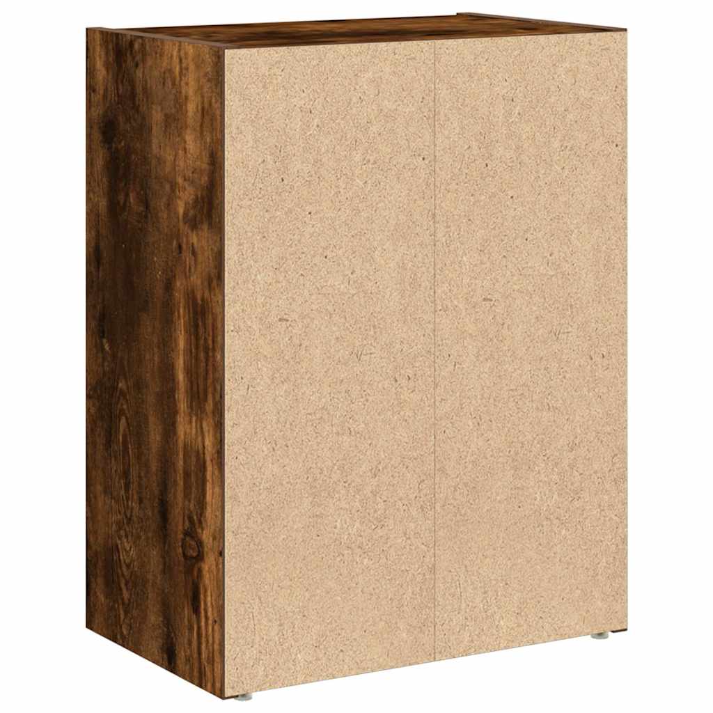 Boekenkast 40x24x52 cm bewerkt hout gerookt eikenkleurig is nu te koop bij PeponiXL, paradijselijk wonen!