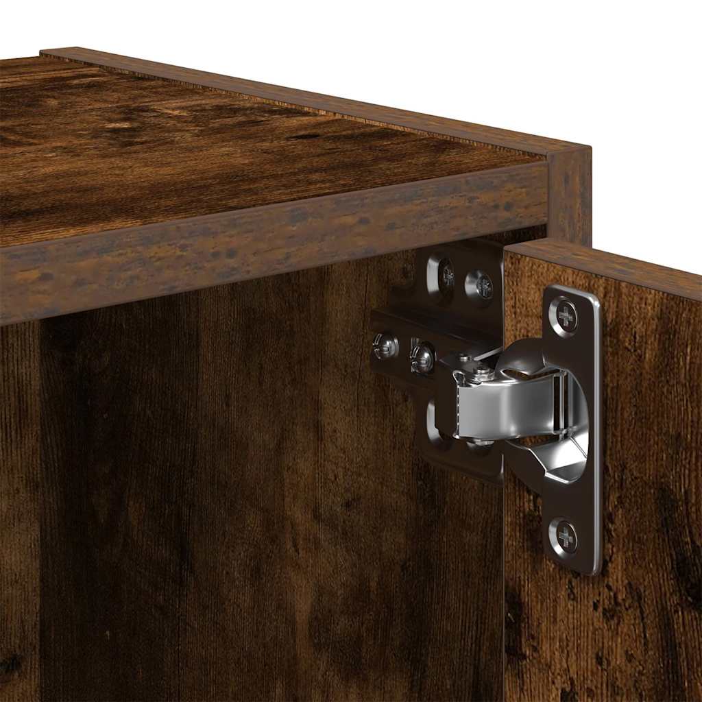 Boekenkast 40x24x52 cm bewerkt hout gerookt eikenkleurig is nu te koop bij PeponiXL, paradijselijk wonen!