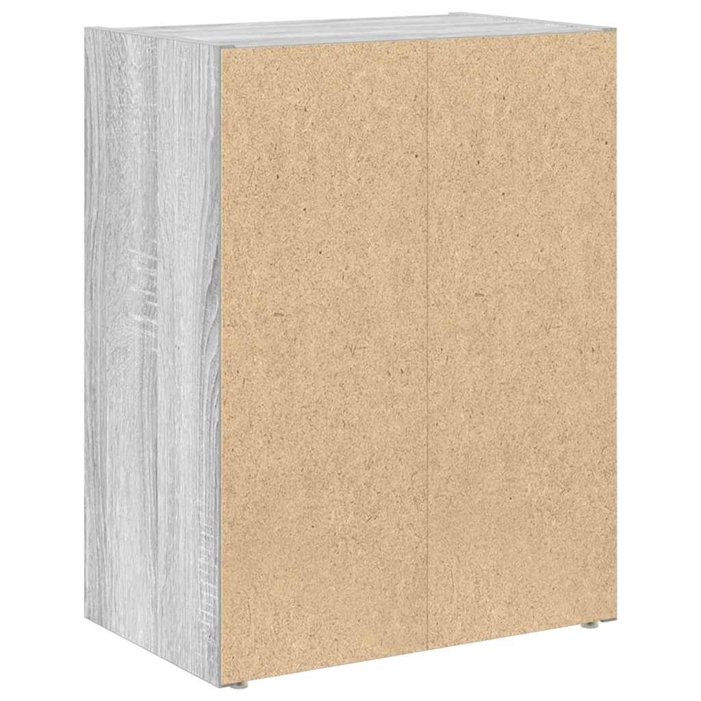 Boekenkast 40x24x52 cm bewerkt hout grijs sonoma eikenkleurig is nu te koop bij PeponiXL, paradijselijk wonen!