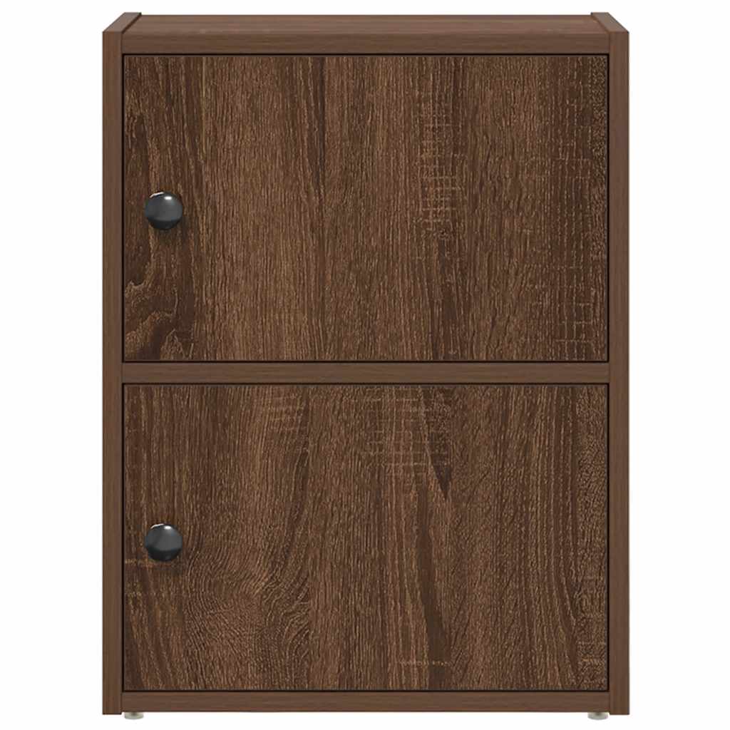 Boekenkast 40x24x52 cm bewerkt hout bruin eikenkleurig is nu te koop bij PeponiXL, paradijselijk wonen!