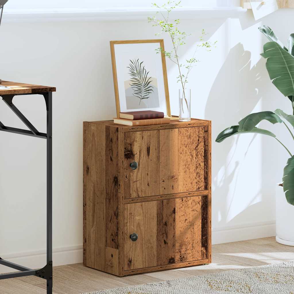 Boekenkast 40x24x52 cm bewerkt hout oud houtkleurig is nu te koop bij PeponiXL, paradijselijk wonen!