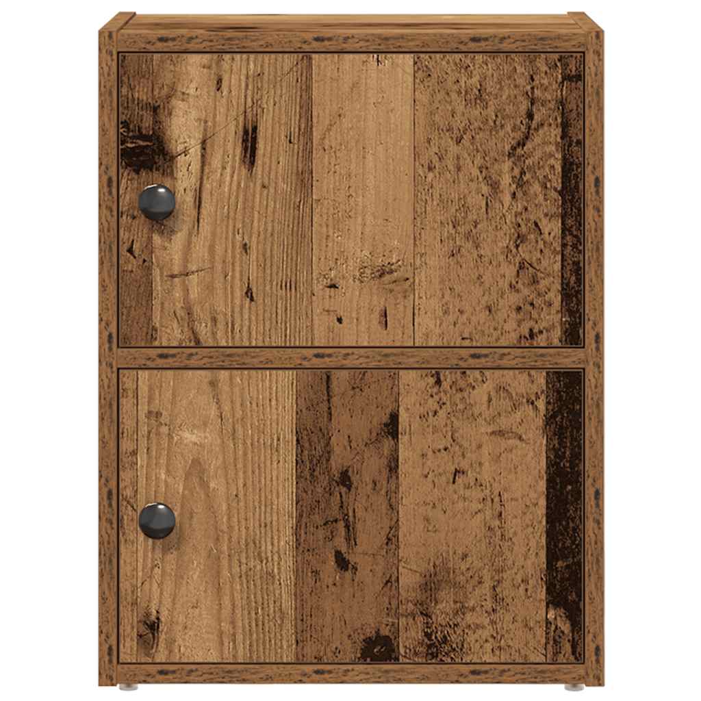 Boekenkast 40x24x52 cm bewerkt hout oud houtkleurig is nu te koop bij PeponiXL, paradijselijk wonen!