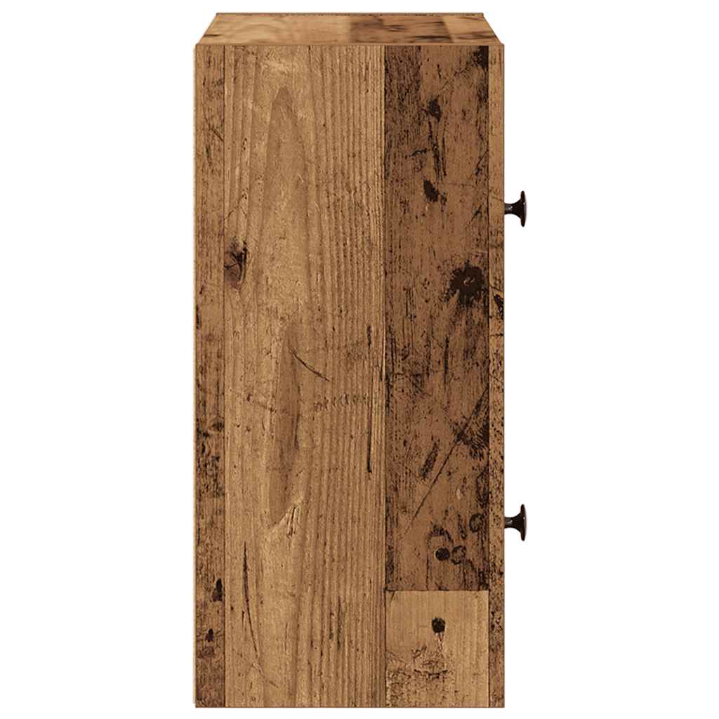 Boekenkast 40x24x52 cm bewerkt hout oud houtkleurig is nu te koop bij PeponiXL, paradijselijk wonen!