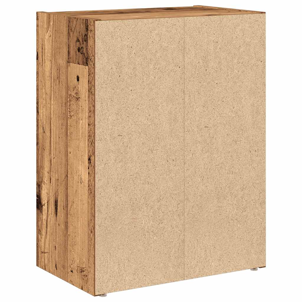 Boekenkast 40x24x52 cm bewerkt hout oud houtkleurig is nu te koop bij PeponiXL, paradijselijk wonen!