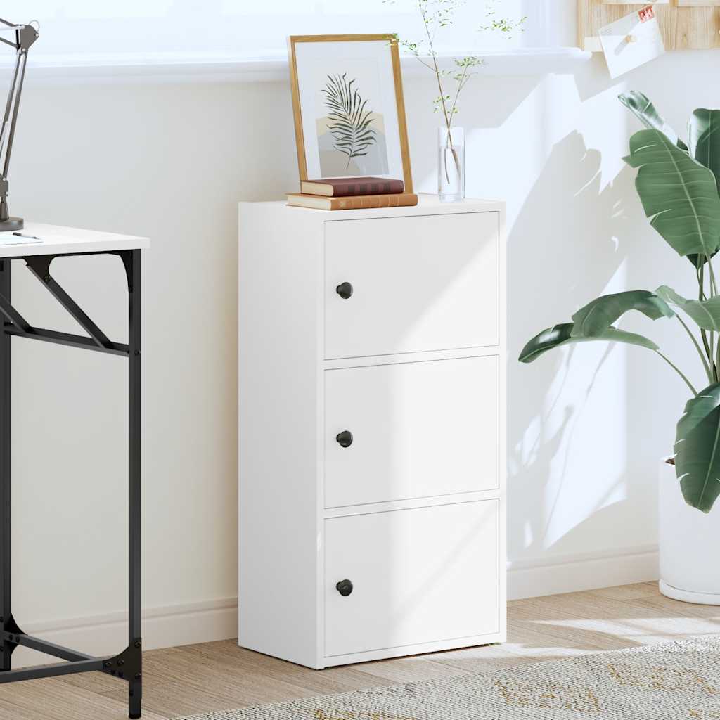 Boekenkast 40x24x77 cm bewerkt hout wit is nu te koop bij PeponiXL, paradijselijk wonen!