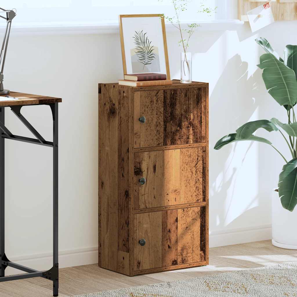 Boekenkast 40x24x77 cm bewerkt hout oud houtkleurig is nu te koop bij PeponiXL, paradijselijk wonen!