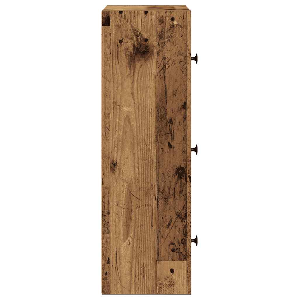 Boekenkast 40x24x77 cm bewerkt hout oud houtkleurig is nu te koop bij PeponiXL, paradijselijk wonen!