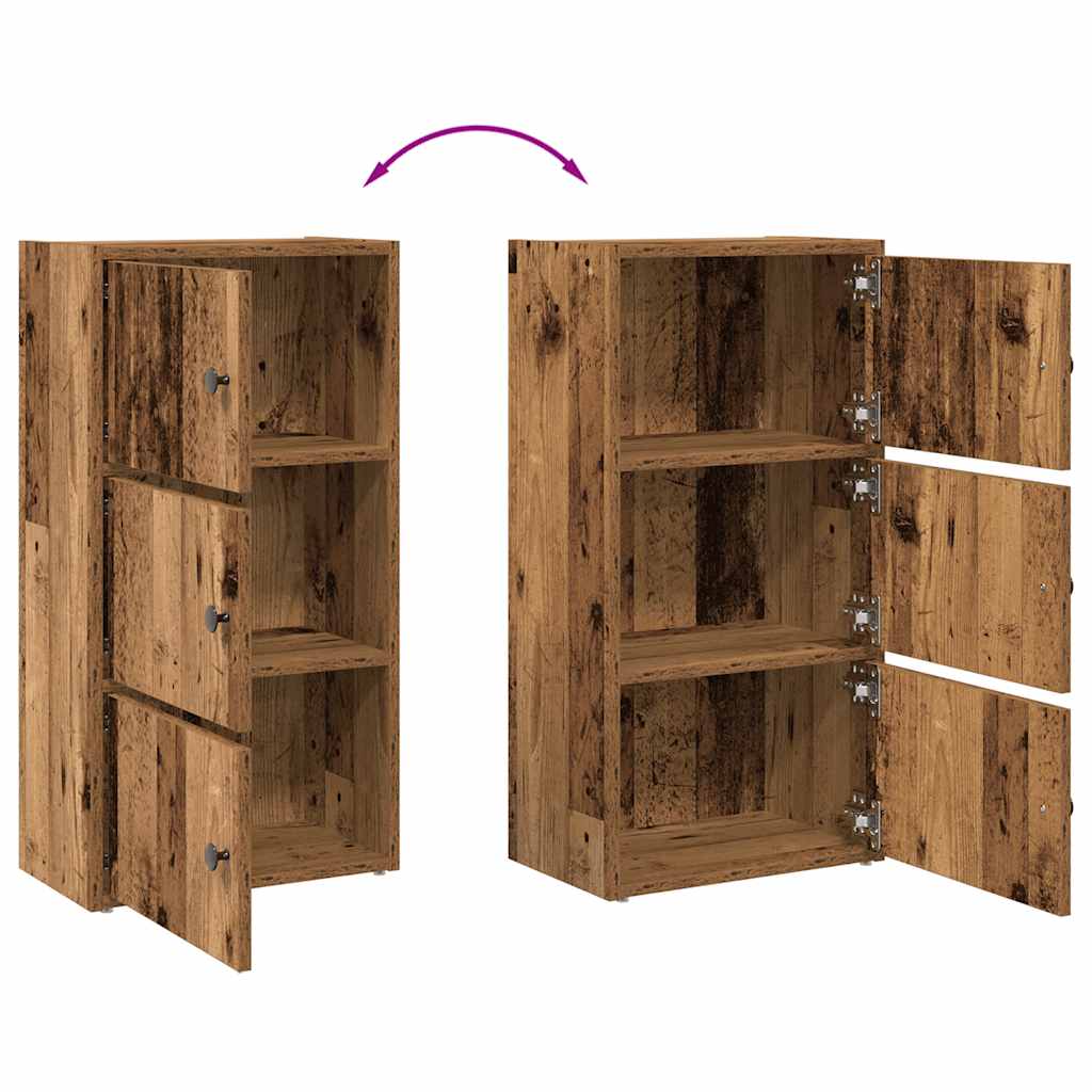 Boekenkast 40x24x77 cm bewerkt hout oud houtkleurig is nu te koop bij PeponiXL, paradijselijk wonen!