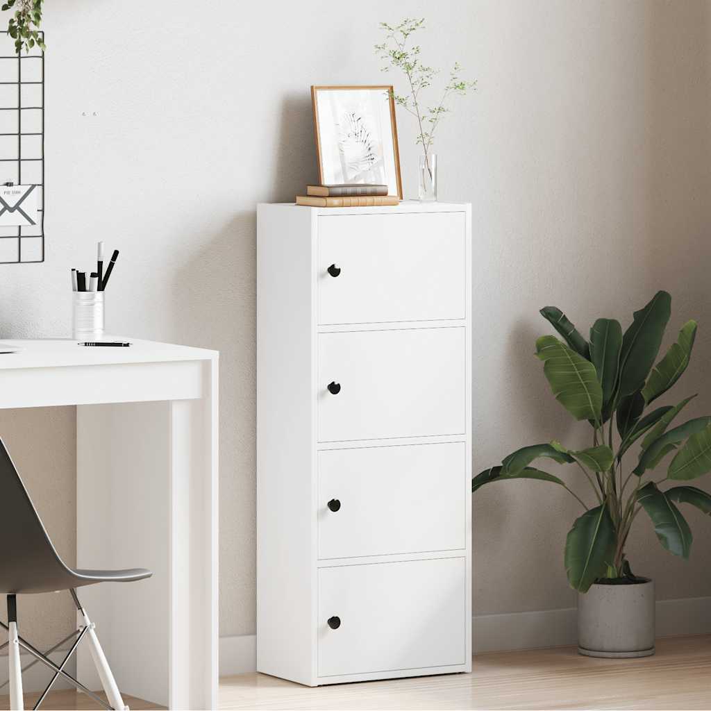 Boekenkast 40x24x102 cm bewerkt hout wit is nu te koop bij PeponiXL, paradijselijk wonen!