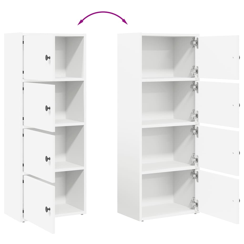 Boekenkast 40x24x102 cm bewerkt hout wit is nu te koop bij PeponiXL, paradijselijk wonen!