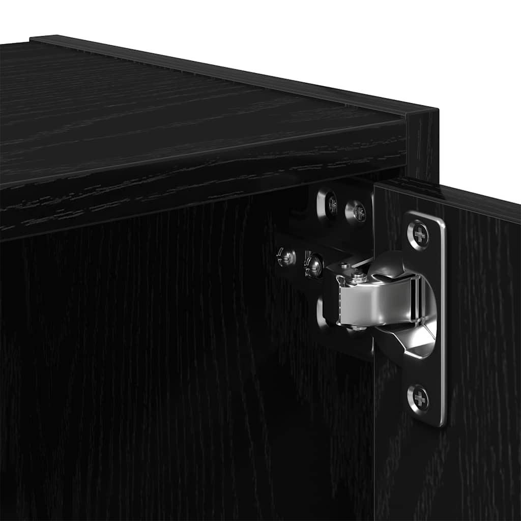 Boekenkast 40x24x102 cm bewerkt hout zwart eikenkleurig is nu te koop bij PeponiXL, paradijselijk wonen!