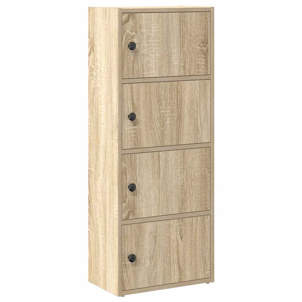 Boekenkast 40x24x102 cm bewerkt hout sonoma eikenkleurig is nu te koop bij PeponiXL, paradijselijk wonen!