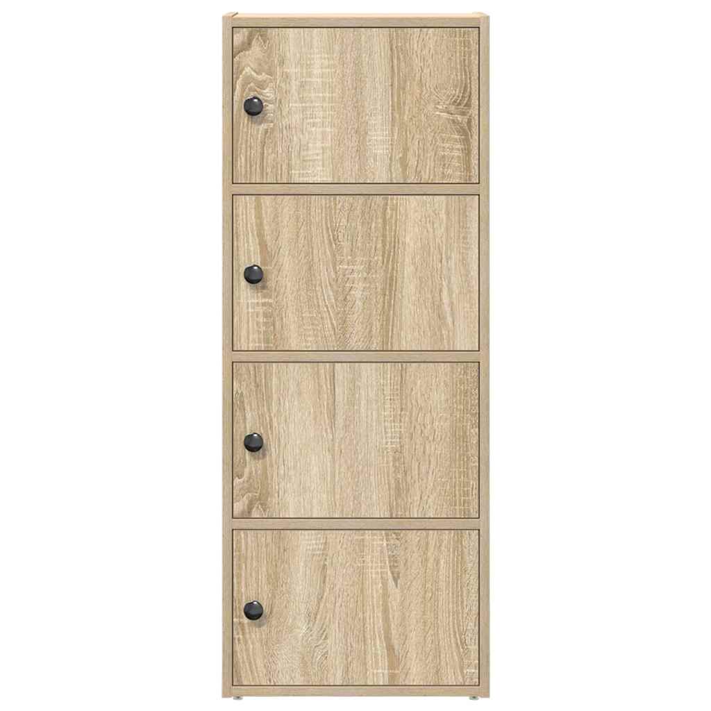 Boekenkast 40x24x102 cm bewerkt hout sonoma eikenkleurig is nu te koop bij PeponiXL, paradijselijk wonen!