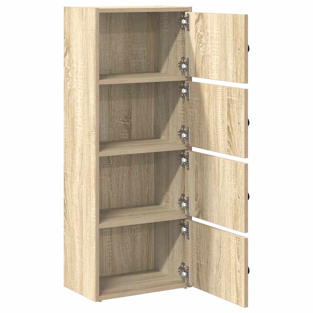 Boekenkast 40x24x102 cm bewerkt hout sonoma eikenkleurig is nu te koop bij PeponiXL, paradijselijk wonen!