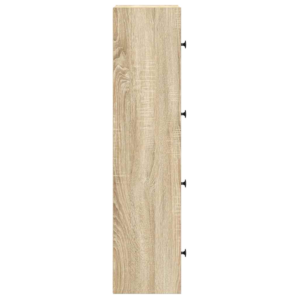 Boekenkast 40x24x102 cm bewerkt hout sonoma eikenkleurig is nu te koop bij PeponiXL, paradijselijk wonen!