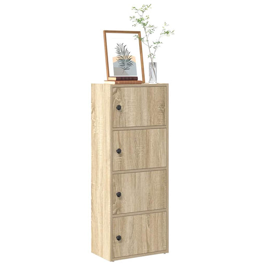 Boekenkast 40x24x102 cm bewerkt hout sonoma eikenkleurig is nu te koop bij PeponiXL, paradijselijk wonen!