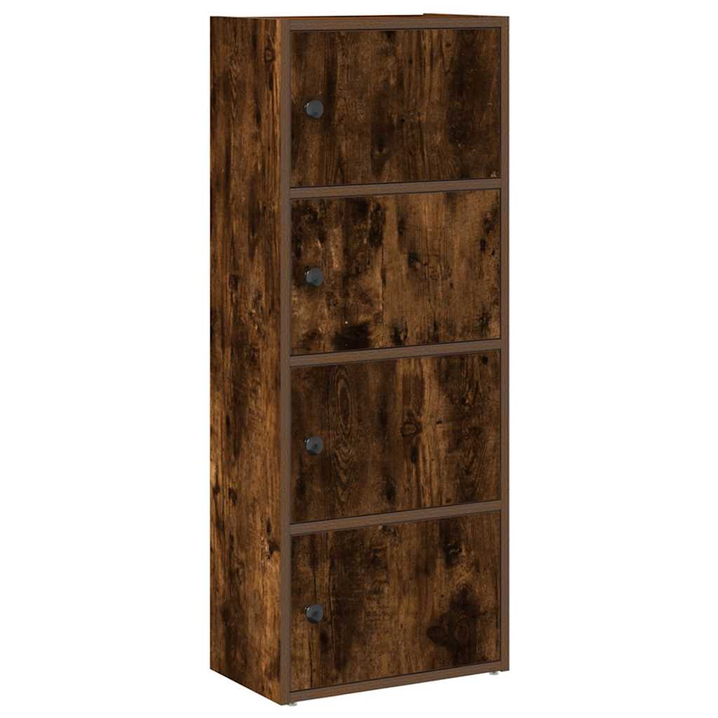 Boekenkast 40x24x102 cm bewerkt hout gerookt eikenkleurig is nu te koop bij PeponiXL, paradijselijk wonen!