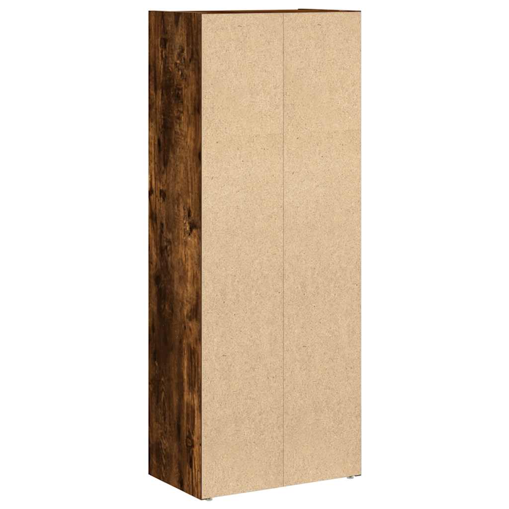Boekenkast 40x24x102 cm bewerkt hout gerookt eikenkleurig is nu te koop bij PeponiXL, paradijselijk wonen!