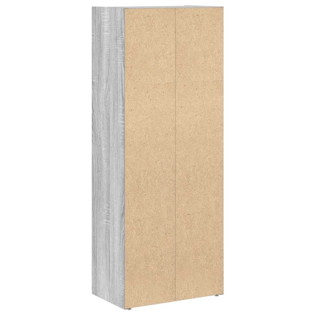 Boekenkast 40x24x102 cm bewerkt hout grijs sonoma eikenkleurig is nu te koop bij PeponiXL, paradijselijk wonen!
