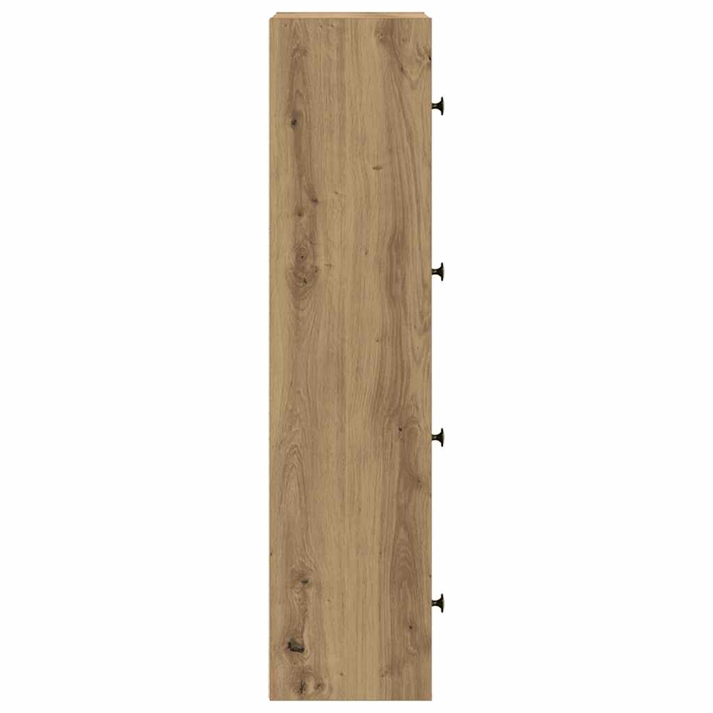 Boekenkast 40x24x102 cm bewerkt hout artisanaal eikenkleurig is nu te koop bij PeponiXL, paradijselijk wonen!