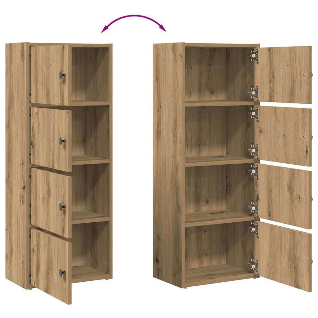 Boekenkast 40x24x102 cm bewerkt hout artisanaal eikenkleurig is nu te koop bij PeponiXL, paradijselijk wonen!