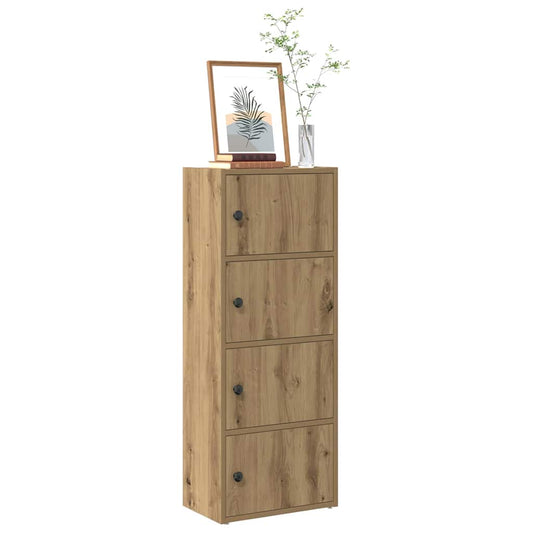 Boekenkast 40x24x102 cm bewerkt hout artisanaal eikenkleurig is nu te koop bij PeponiXL, paradijselijk wonen!