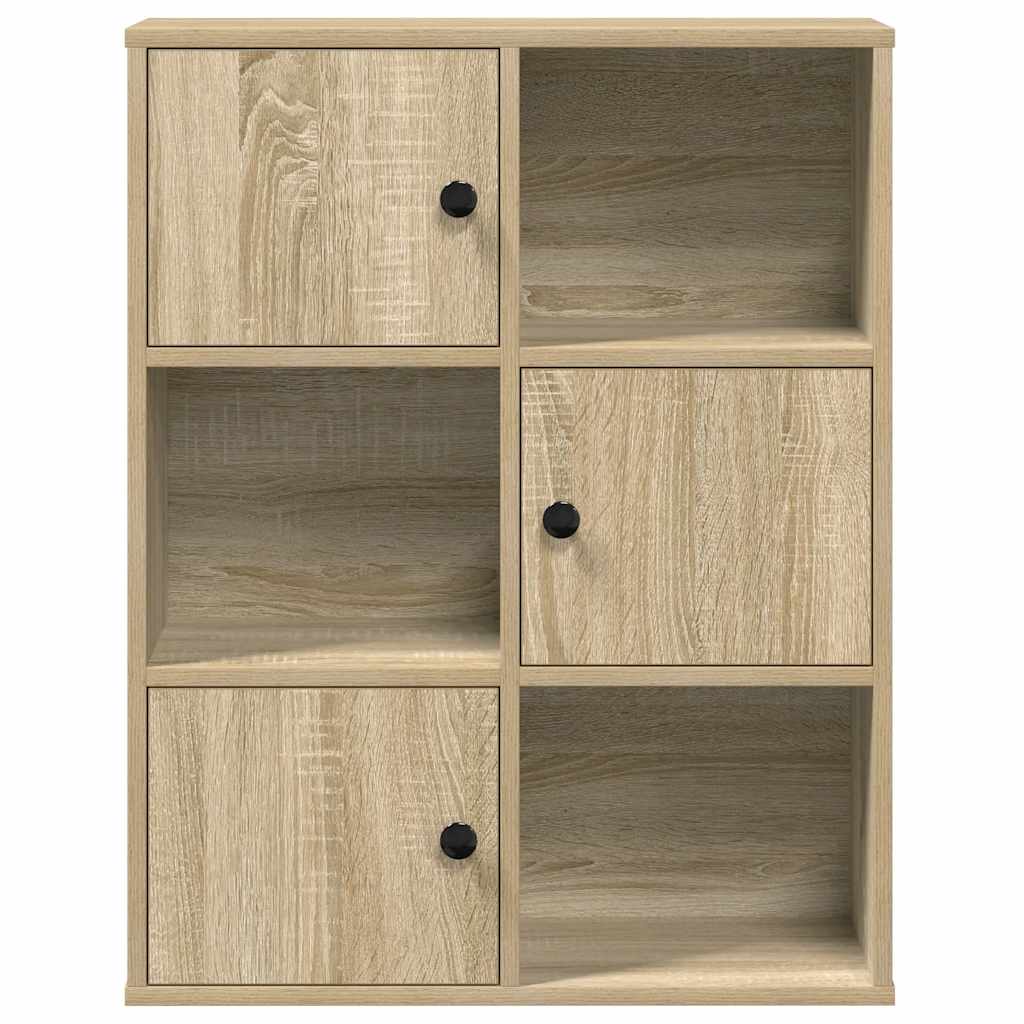 Boekenkast 60x24x76,5 cm bewerkt hout sonoma eikenkleurig is nu te koop bij PeponiXL, paradijselijk wonen!