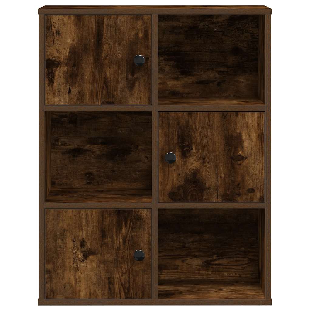 Boekenkast 60x24x76,5 cm bewerkt hout gerookt eikenkleurig is nu te koop bij PeponiXL, paradijselijk wonen!