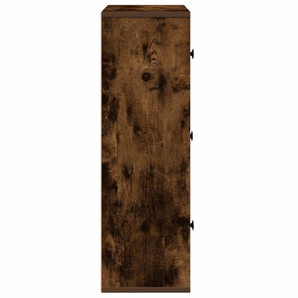 Boekenkast 60x24x76,5 cm bewerkt hout gerookt eikenkleurig is nu te koop bij PeponiXL, paradijselijk wonen!