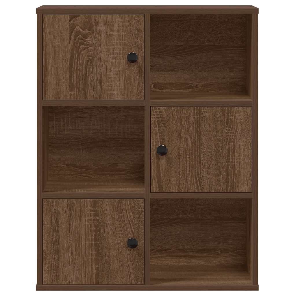 Boekenkast 60x24x76,5 cm bewerkt hout bruin eikenkleurig is nu te koop bij PeponiXL, paradijselijk wonen!