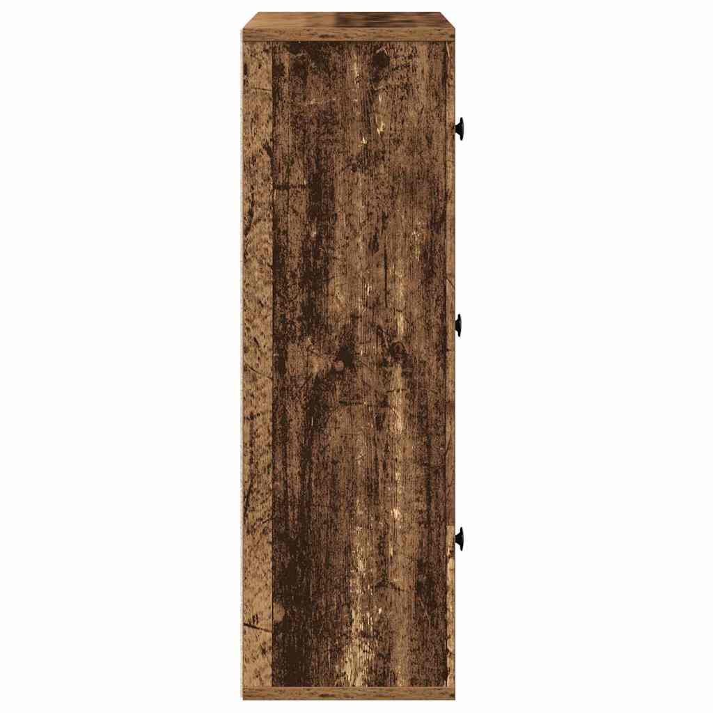 Boekenkast 60x24x76,5 cm bewerkt hout oud houtkleurig is nu te koop bij PeponiXL, paradijselijk wonen!