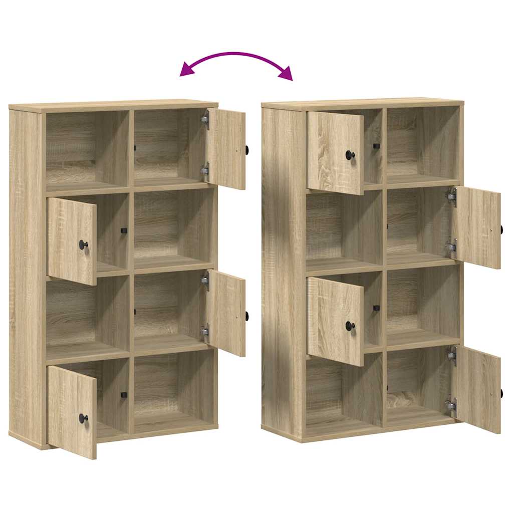 Boekenkast 60x24x101,5 cm bewerkt hout sonoma eikenkleurig is nu te koop bij PeponiXL, paradijselijk wonen!