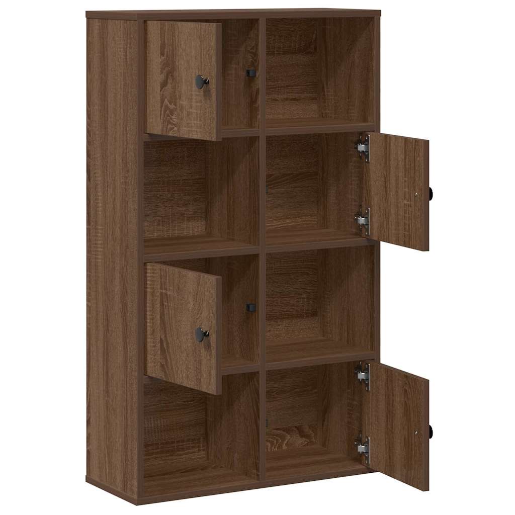 Boekenkast 60x24x101,5 cm bewerkt hout bruin eikenkleurig is nu te koop bij PeponiXL, paradijselijk wonen!