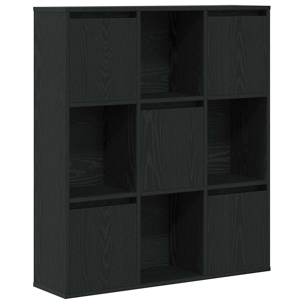 Boekenkast 89x24x101,5 cm bewerkt hout zwart eikenkleurig is nu te koop bij PeponiXL, paradijselijk wonen!