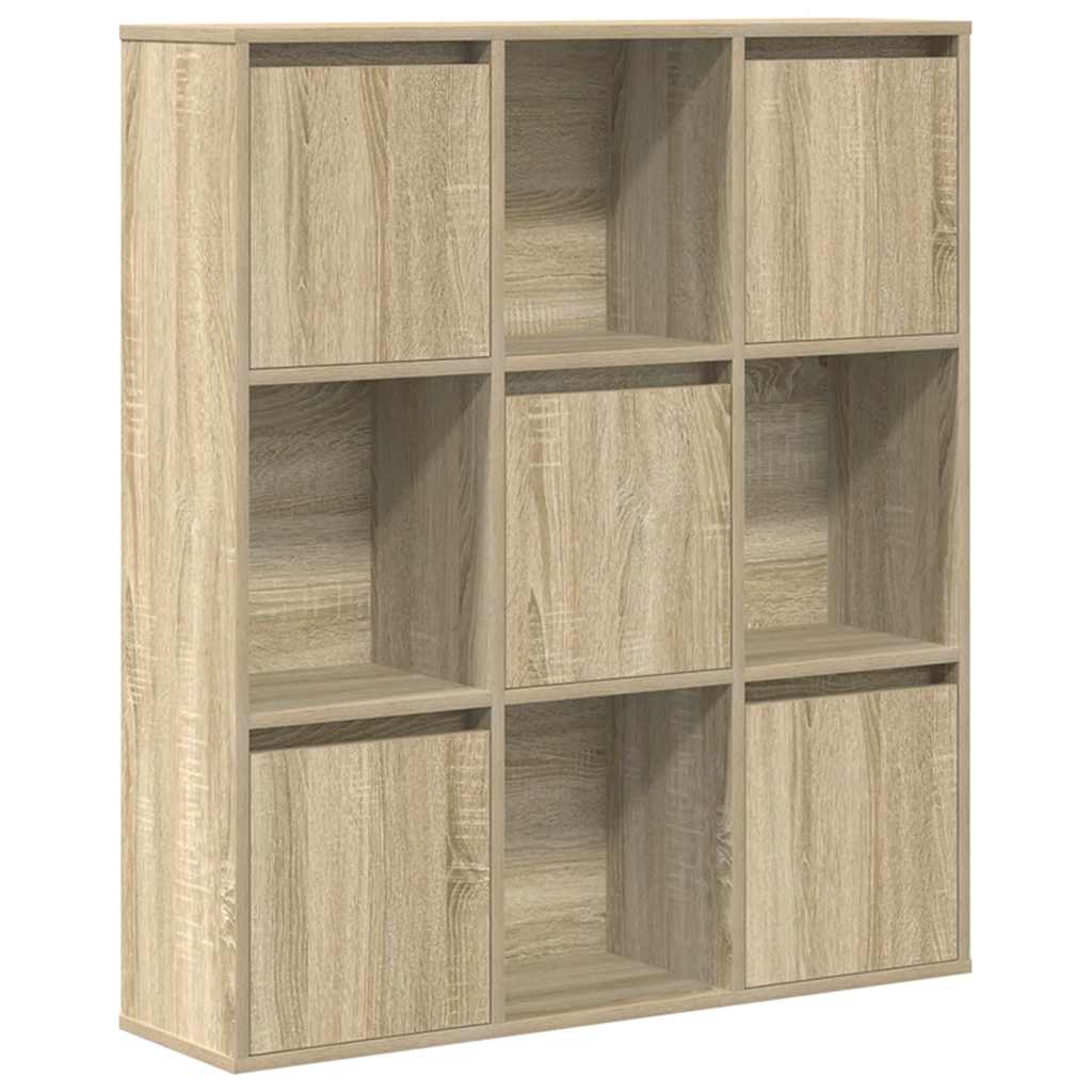 Boekenkast 89x24x101,5 cm bewerkt hout sonoma eikenkleurig is nu te koop bij PeponiXL, paradijselijk wonen!