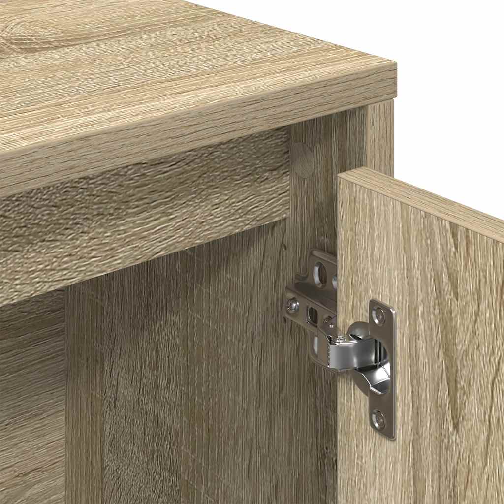 Boekenkast 89x24x101,5 cm bewerkt hout sonoma eikenkleurig is nu te koop bij PeponiXL, paradijselijk wonen!