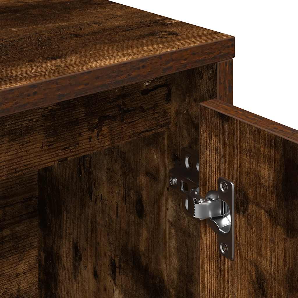 Boekenkast 89x24x101,5 cm bewerkt hout gerookt eikenkleurig is nu te koop bij PeponiXL, paradijselijk wonen!