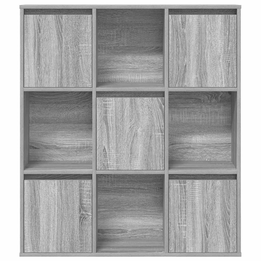 Boekenkast 89x24x101,5 cm bewerkt hout grijs sonoma eikenkleur is nu te koop bij PeponiXL, paradijselijk wonen!