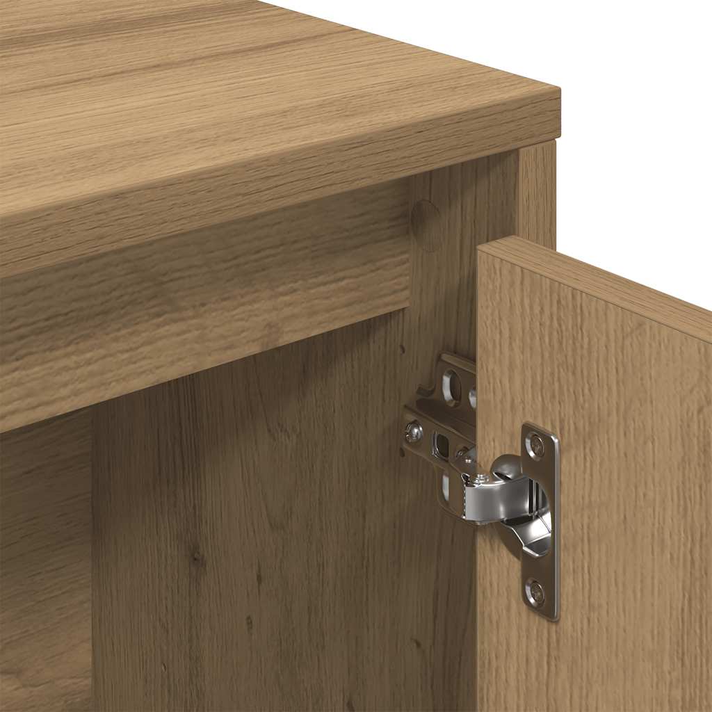 Boekenkast 89x24x101,5 cm bewerkt hout artisanaal eikenkleurig is nu te koop bij PeponiXL, paradijselijk wonen!