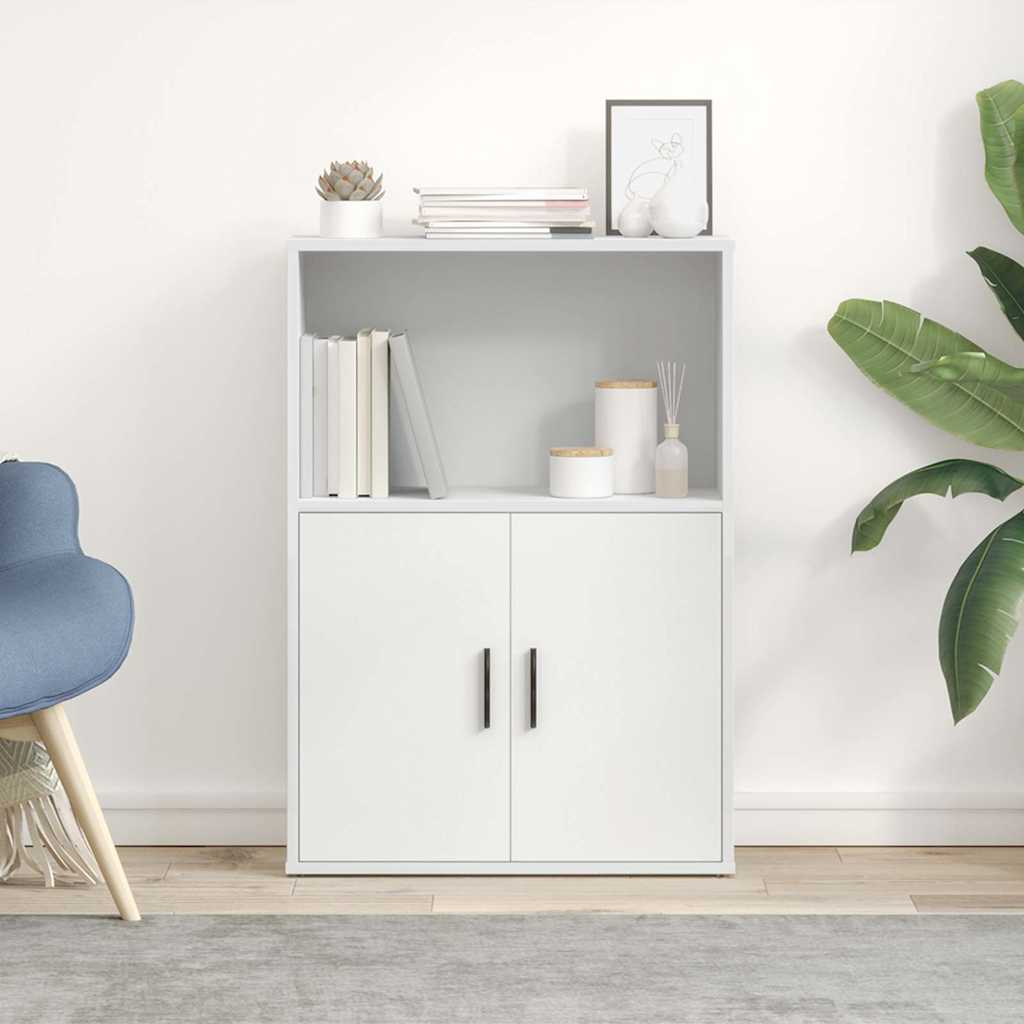 Boekenkast 60x24x85 cm bewerkt hout wit is nu te koop bij PeponiXL, paradijselijk wonen!