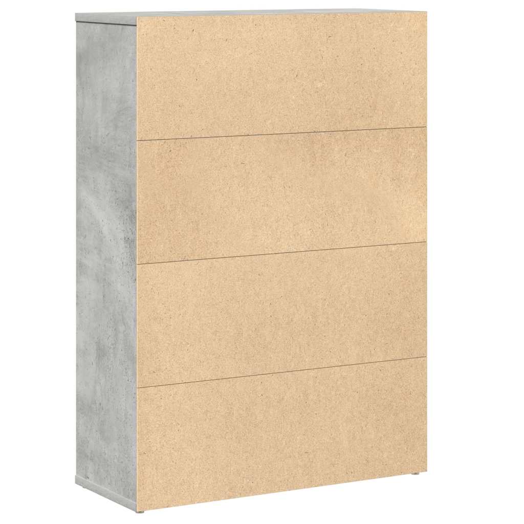 Boekenkast 60x24x85 cm bewerkt hout betongrijs is nu te koop bij PeponiXL, paradijselijk wonen!