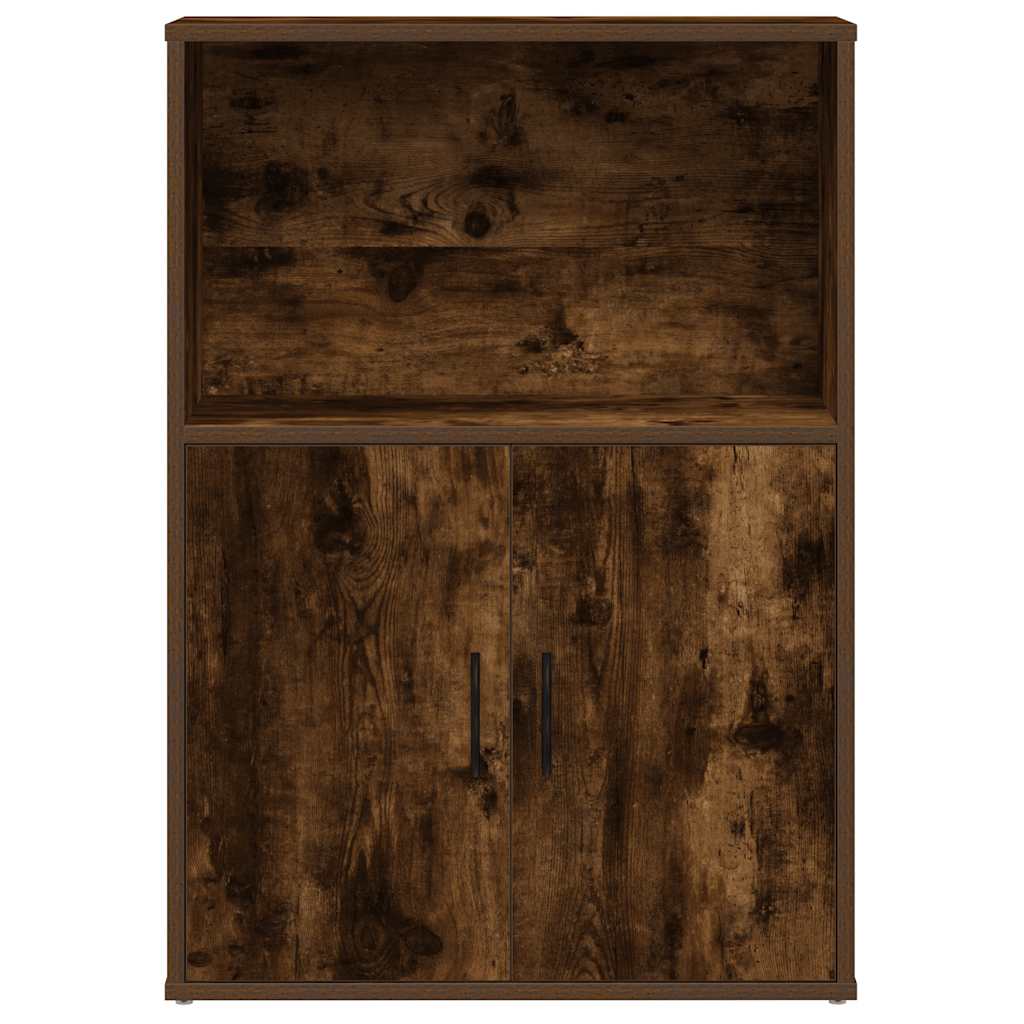 Boekenkast 60x24x85 cm bewerkt hout gerookt eikenkleurig is nu te koop bij PeponiXL, paradijselijk wonen!