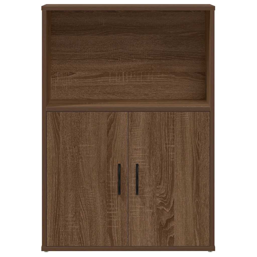 Boekenkast 60x24x85 cm bewerkt hout bruin eikenkleurig is nu te koop bij PeponiXL, paradijselijk wonen!