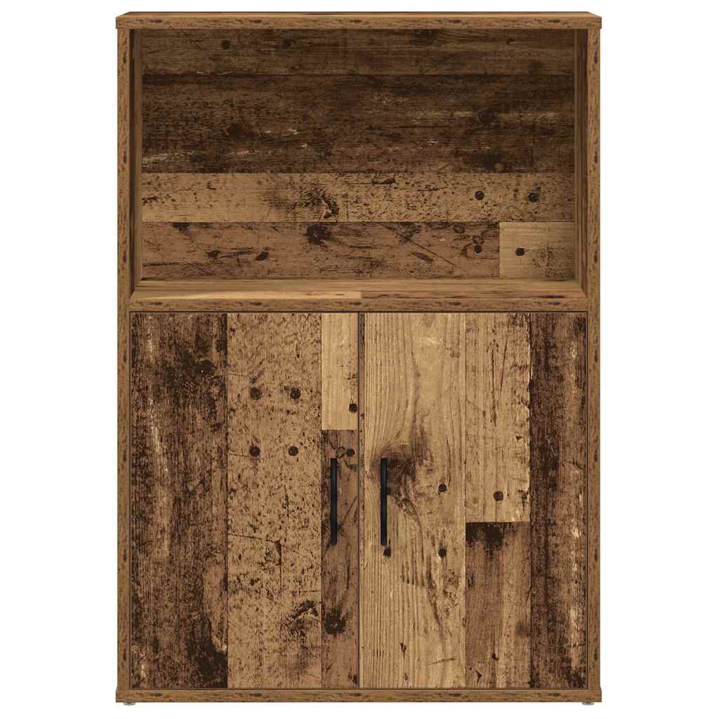 Boekenkast 60x24x85 cm bewerkt hout oud houtkleurig is nu te koop bij PeponiXL, paradijselijk wonen!