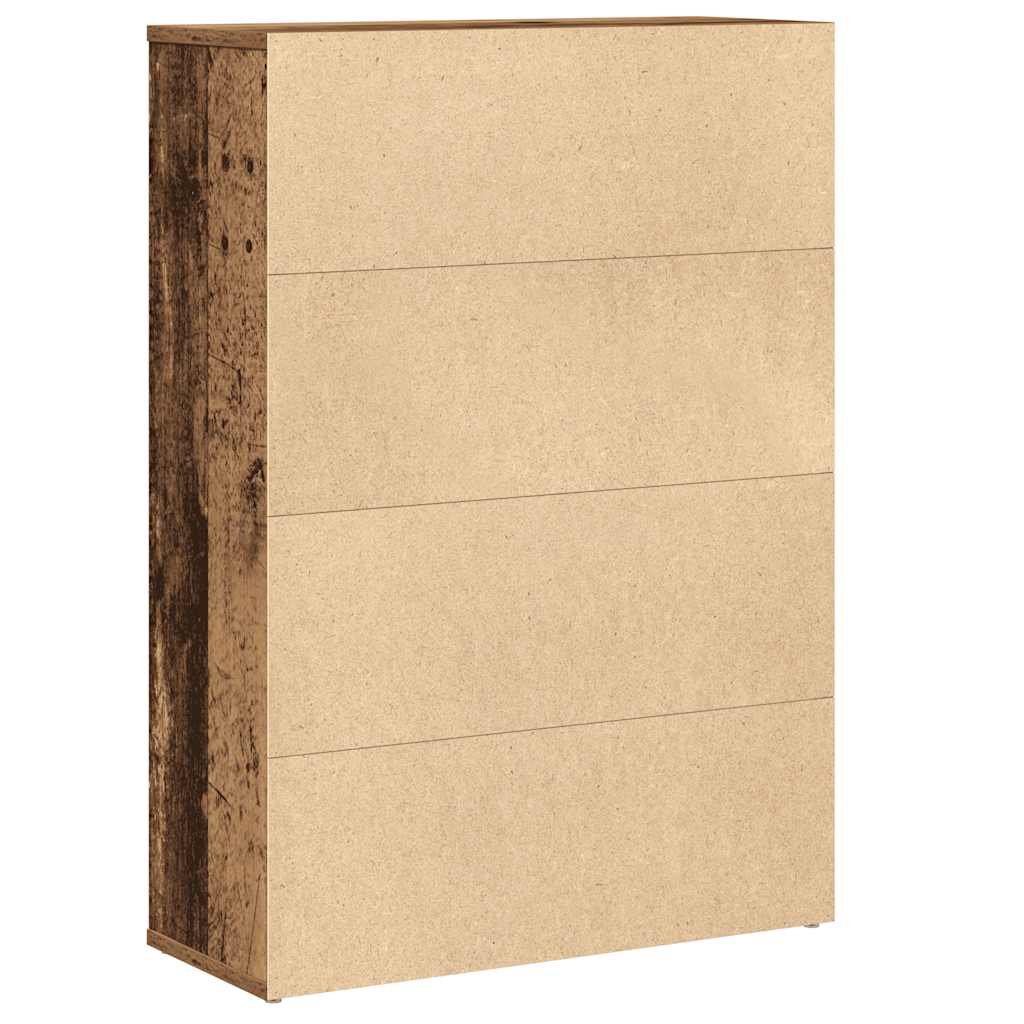 Boekenkast 60x24x85 cm bewerkt hout oud houtkleurig is nu te koop bij PeponiXL, paradijselijk wonen!