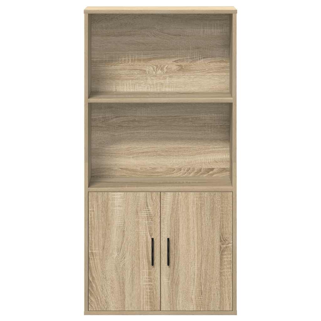 Boekenkast 60x24x120 cm bewerkt hout sonoma eikenkleurig is nu te koop bij PeponiXL, paradijselijk wonen!