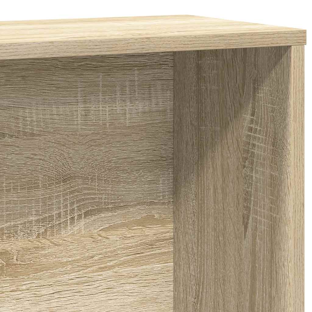Boekenkast 60x24x120 cm bewerkt hout sonoma eikenkleurig is nu te koop bij PeponiXL, paradijselijk wonen!